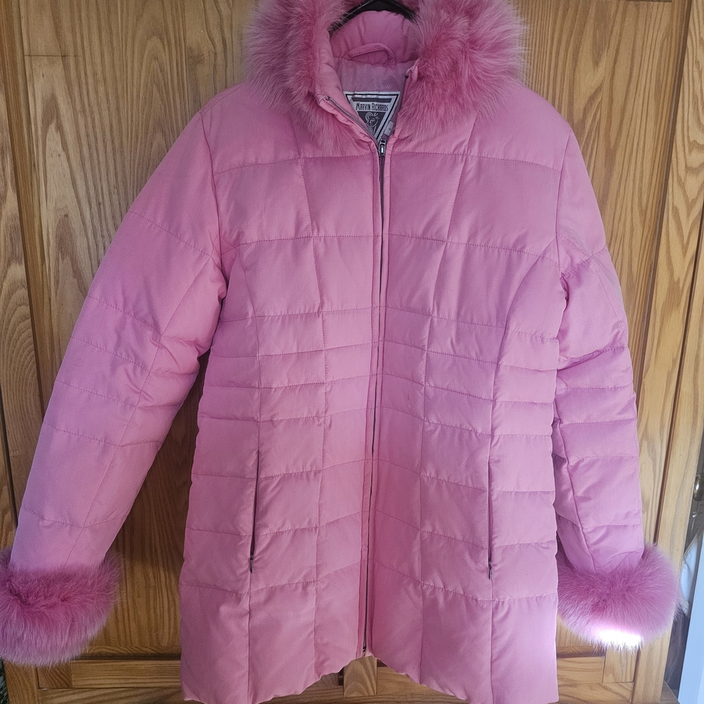 Marvin Richards Barbie Pink Coat with Fox Fur